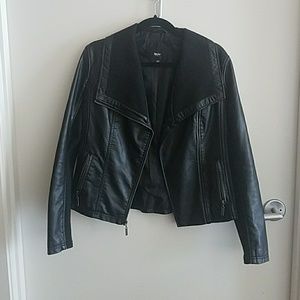Black leather jacket